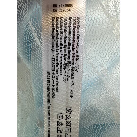 FLORA NIKROOZ WOMENS MEDIUM SHOWSTOPPER COVER-UP SATIN ROBE ICE BLUE NEW - Picture 12 of 15